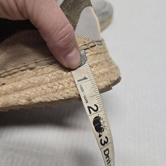 Marc Fisher Janette 4 Silver Leather And Fabric Espadrille Sneakers 9 - Picture 6 of 8